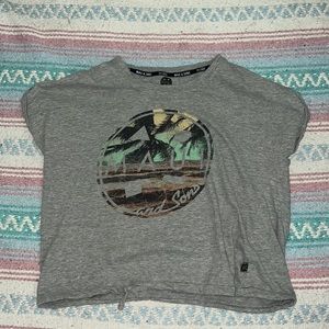 Maui & Sons grey short sleeved t-shirt with drawstring bottom